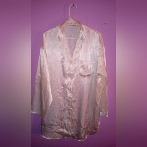 Vintage Victoria’s Secret Shiny Satin Embroidered Pocket Detail Women's Sz M